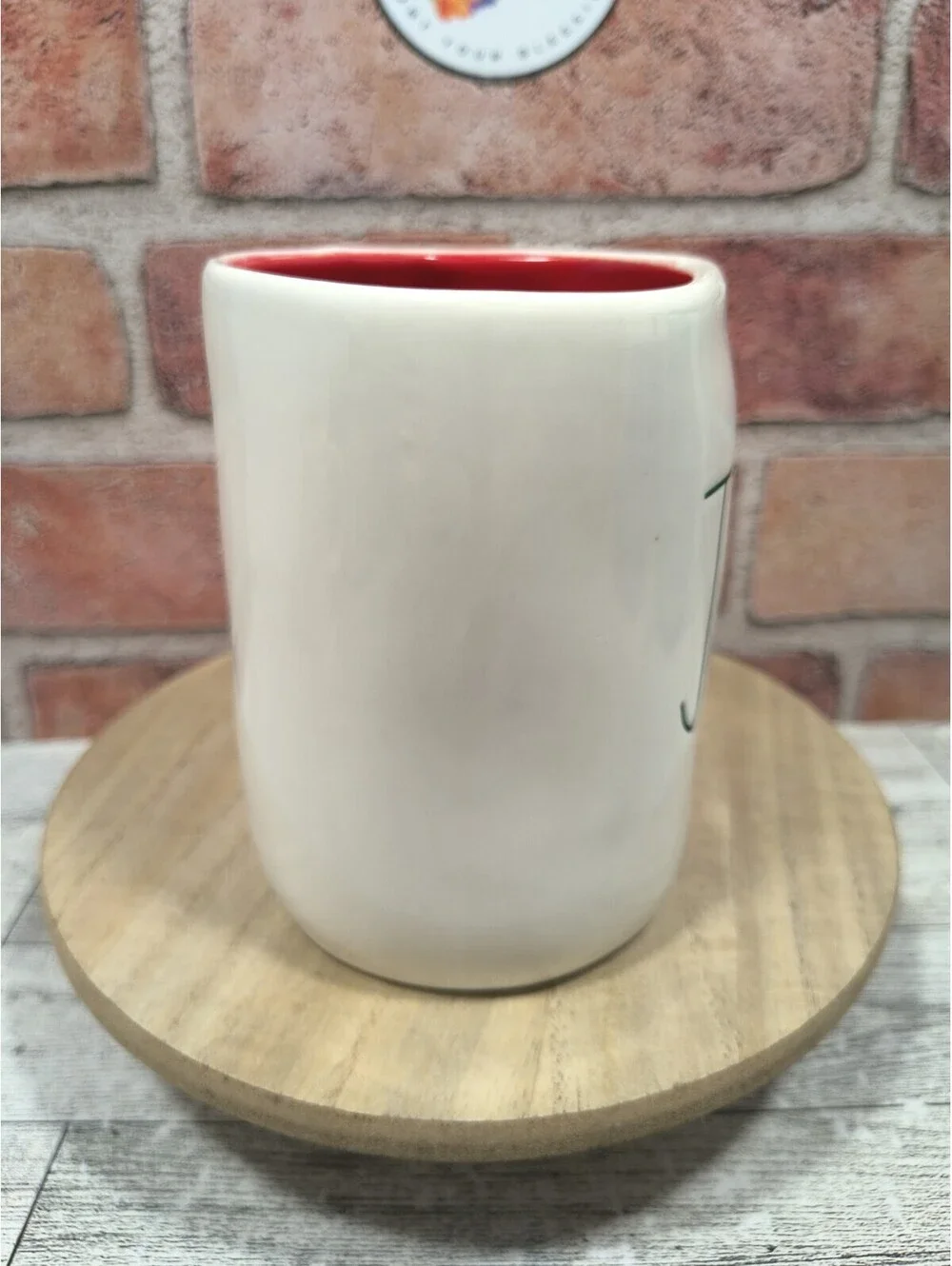 Rae Dunn JOY Christmas Mug Holiday Red Inside NWOT